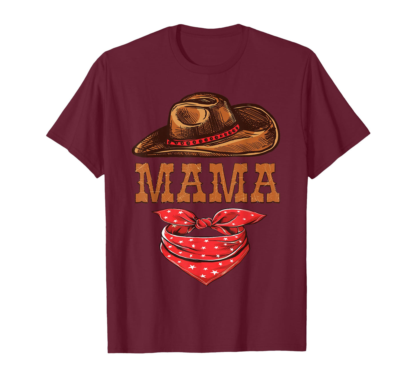 Mama Western Birthday Cowboy Cowgirl Family Matching T-Shirt