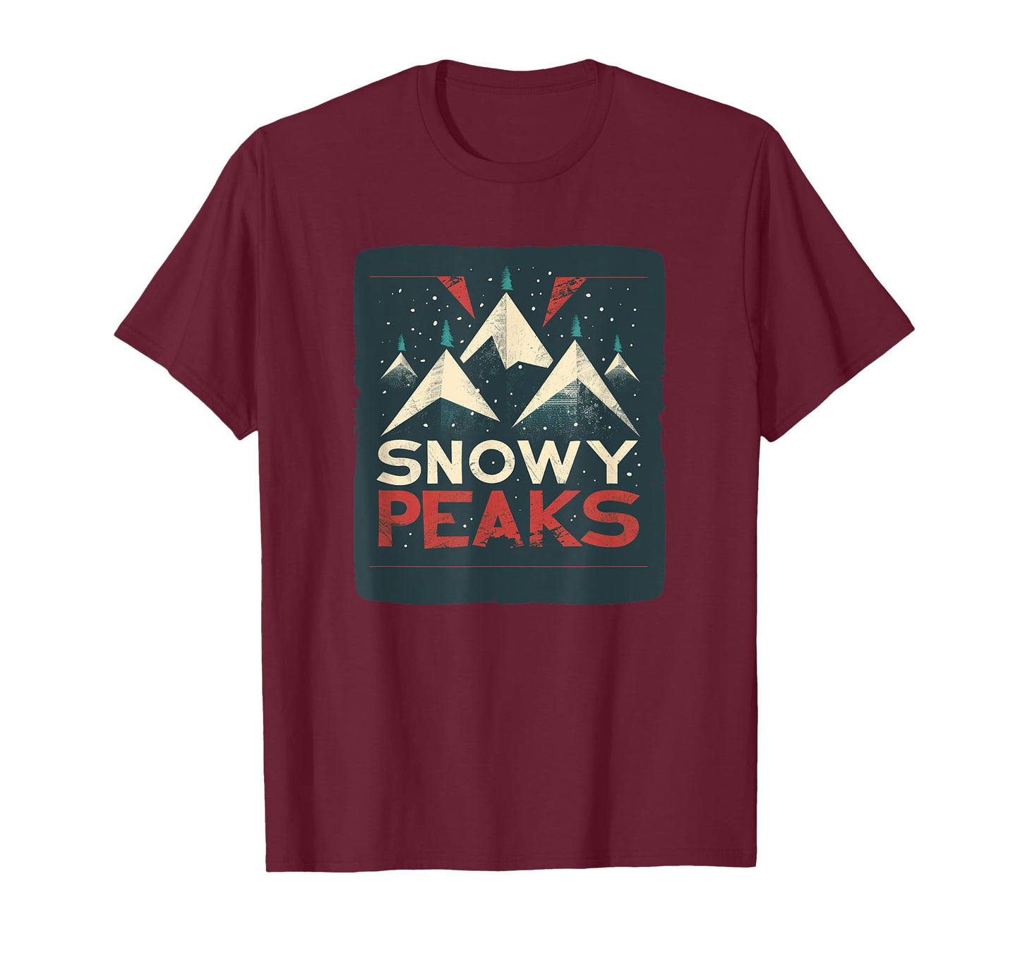 Bold Snowy Peaks Design for Winter and Mountains Lovers T-Shirt