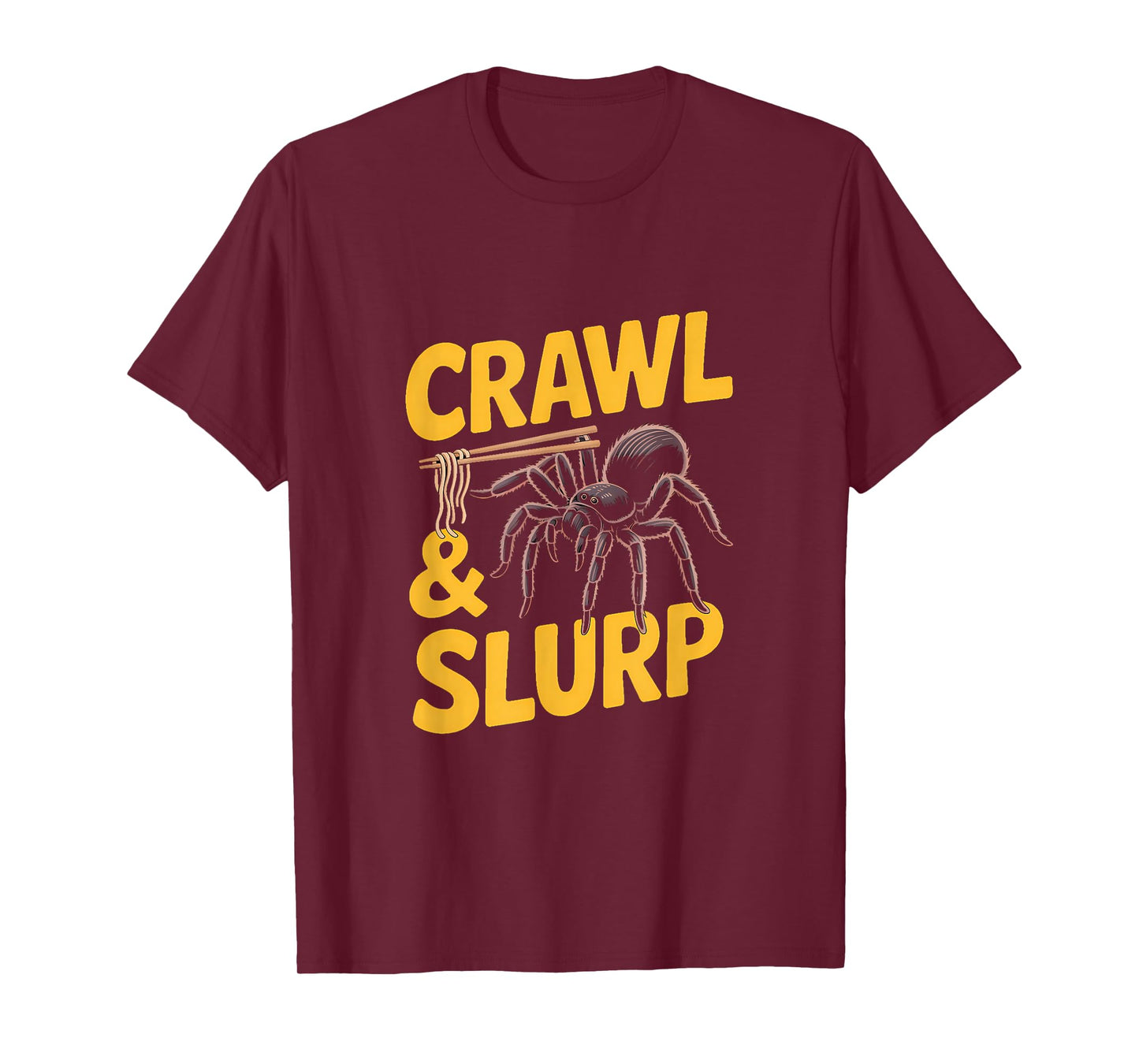 Tarantula Noodle Art - Crawl & Slurp T-Shirt