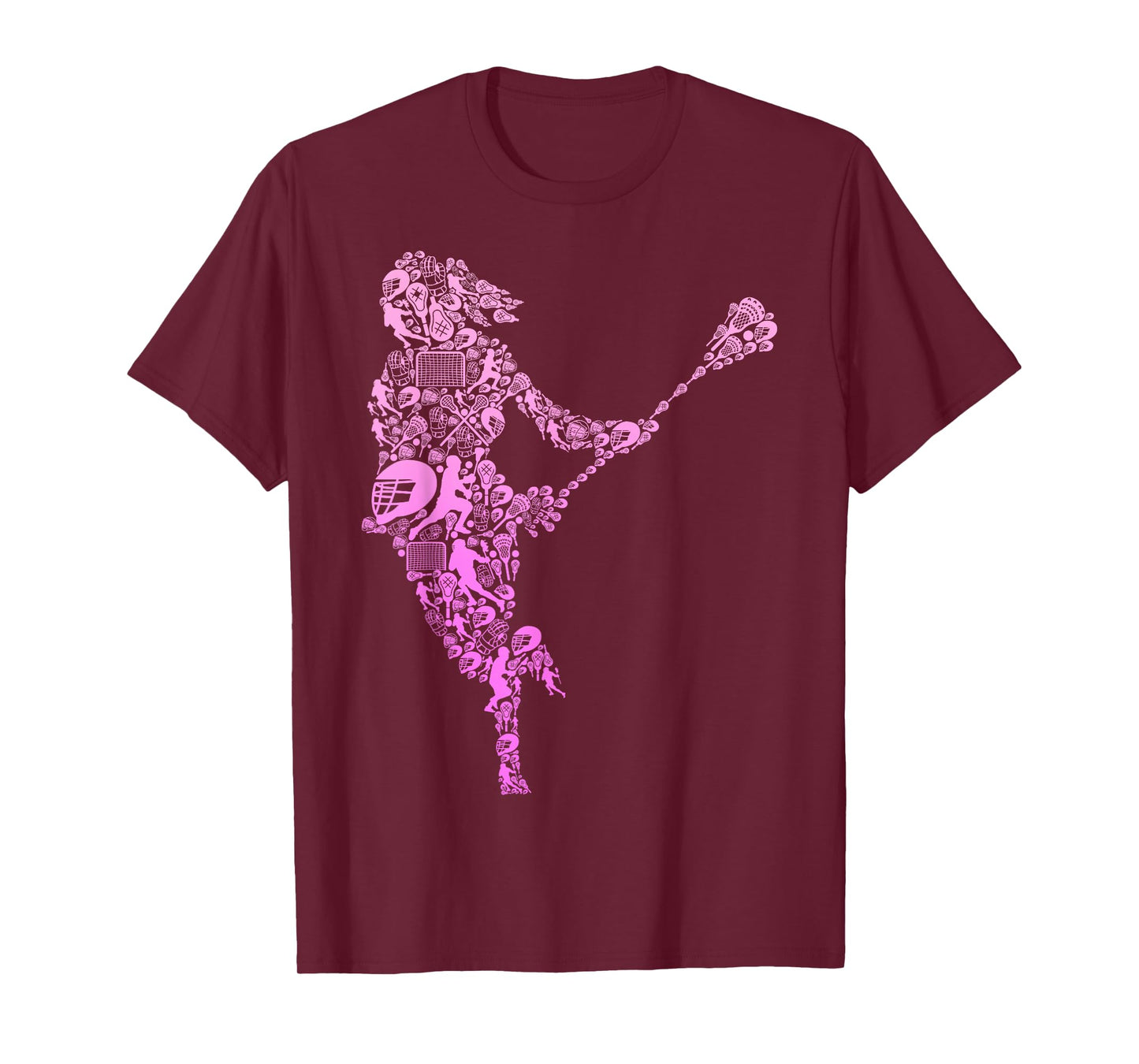 Lacrosse Player Youth Women Girls Kids T-Shirt