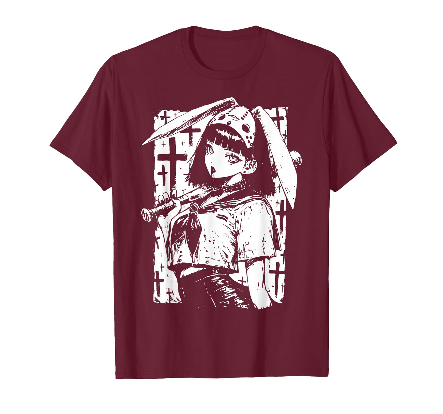 Creepy Horror Bunny Girl Anime Manga Alt Kawaii Harajuku T-Shirt