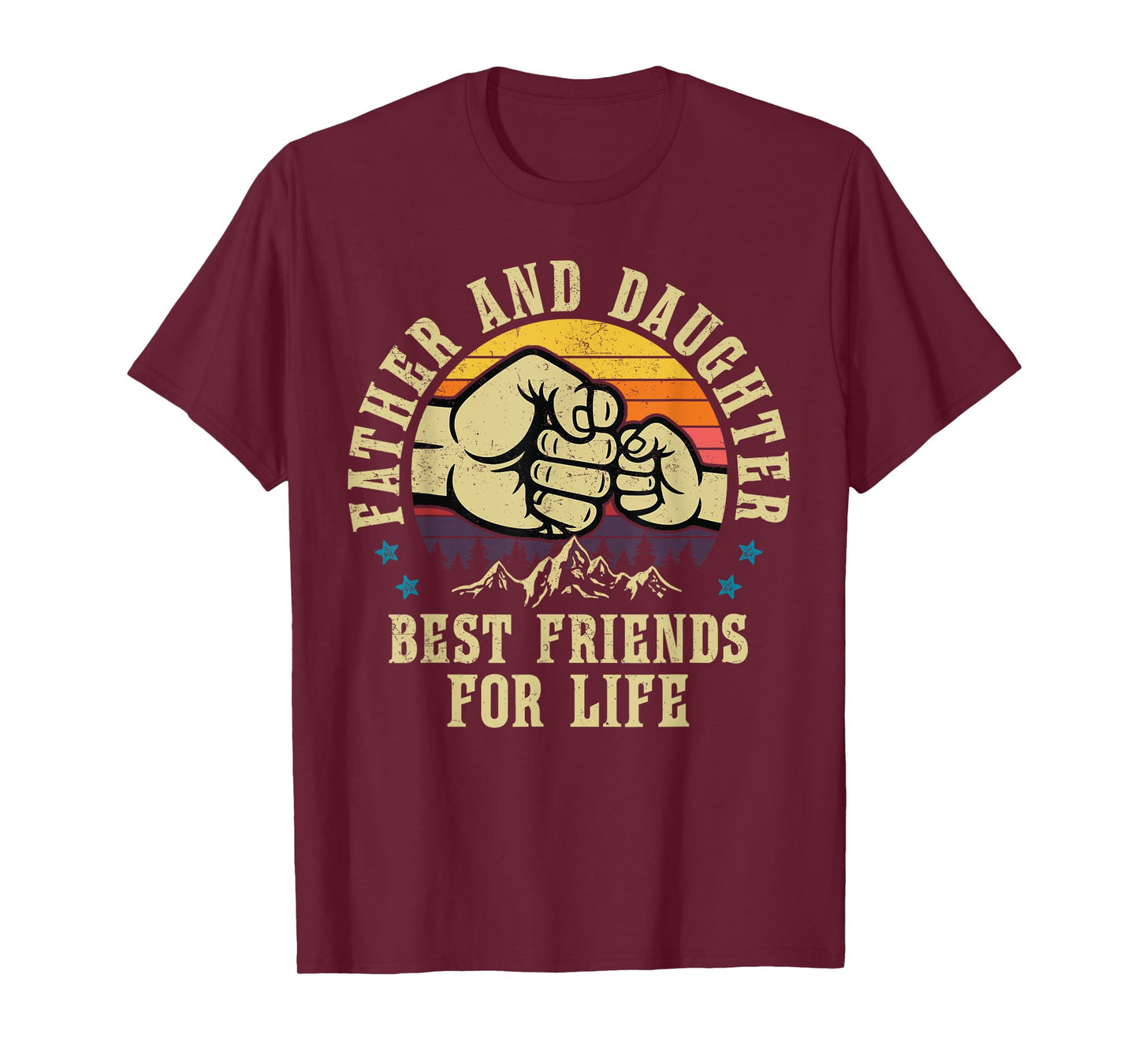 Father and Daughter Best Friends For Life Fist Bump Dad T-Shirt