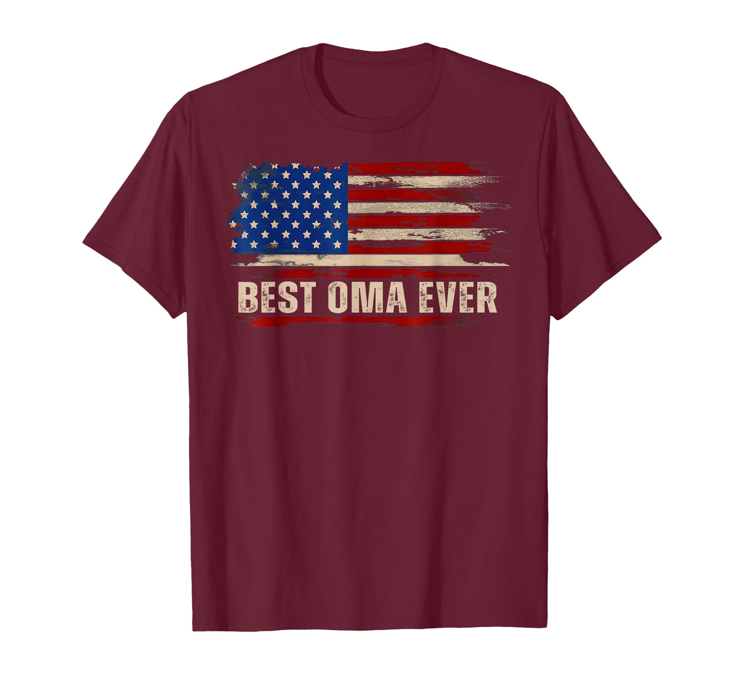 Vintage Best Oma Ever American Flag Mother's Day T-Shirt