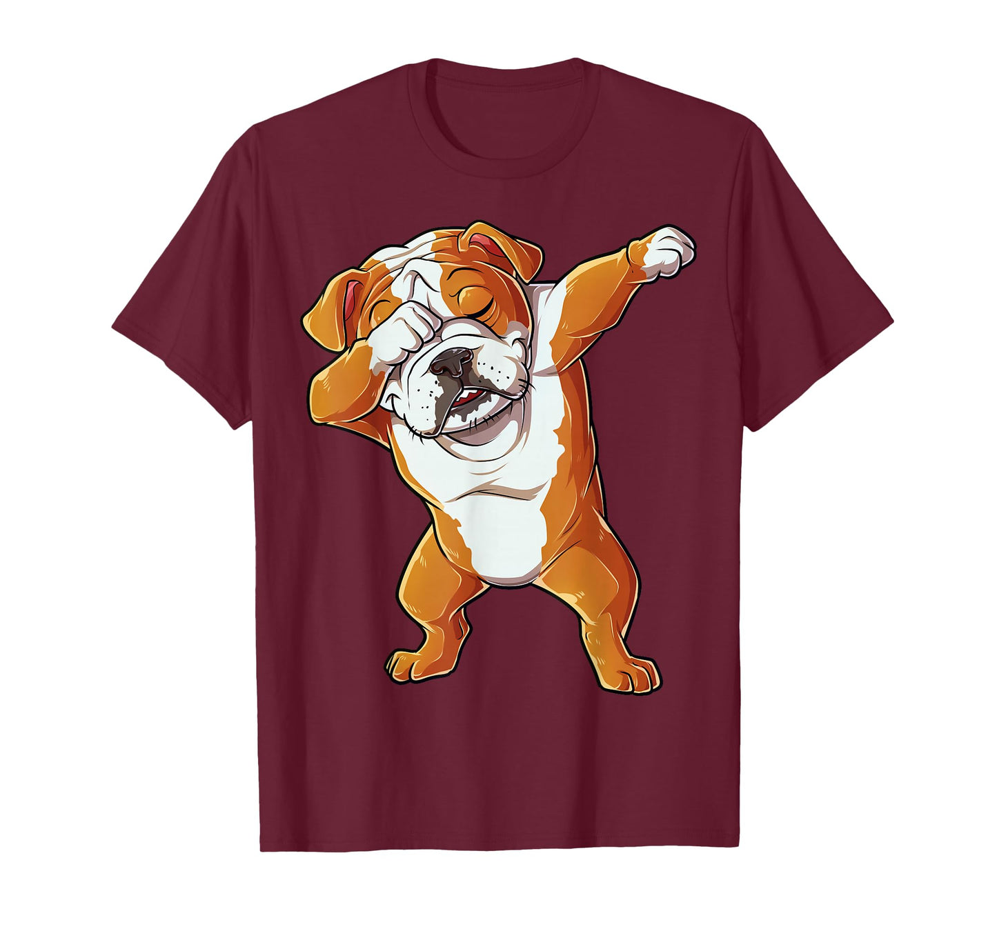 Dabbing English Bulldog T Shirt Boys Dab Dance Puppy Lover T-Shirt