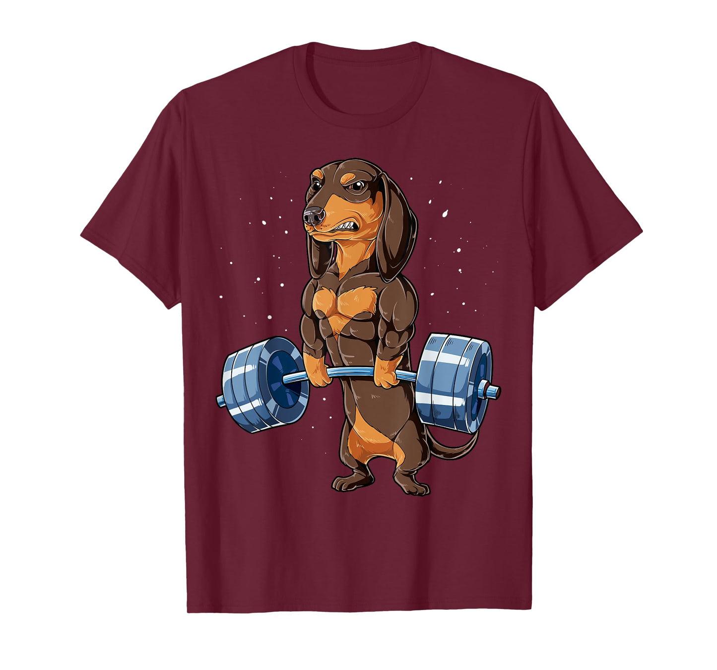 Dachshund Weightlifting Deadlift Men Fitness Gym Workout T-Shirt