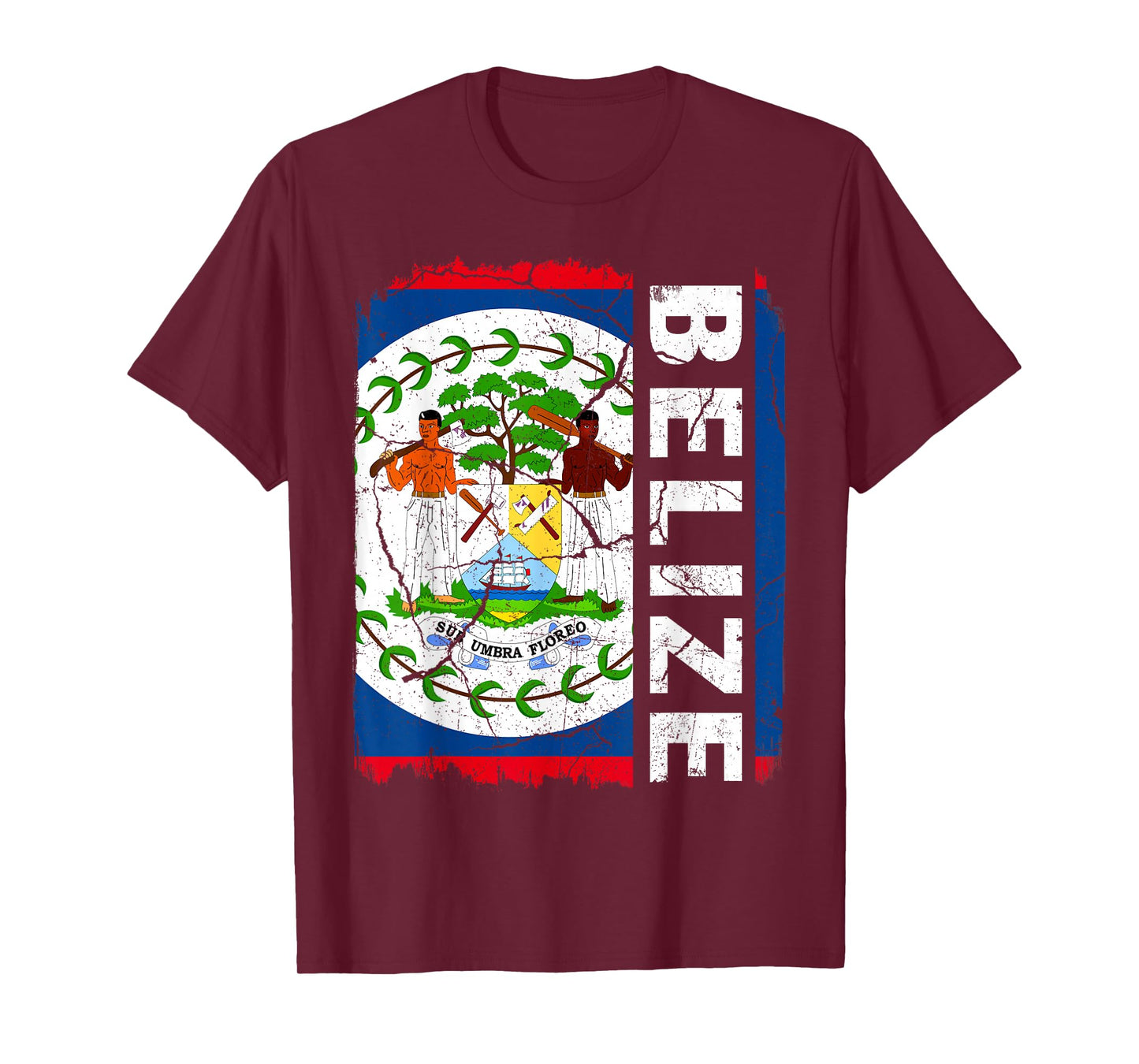 Vintage Belizean Flag Belize Pride Roots Heritage T-Shirt