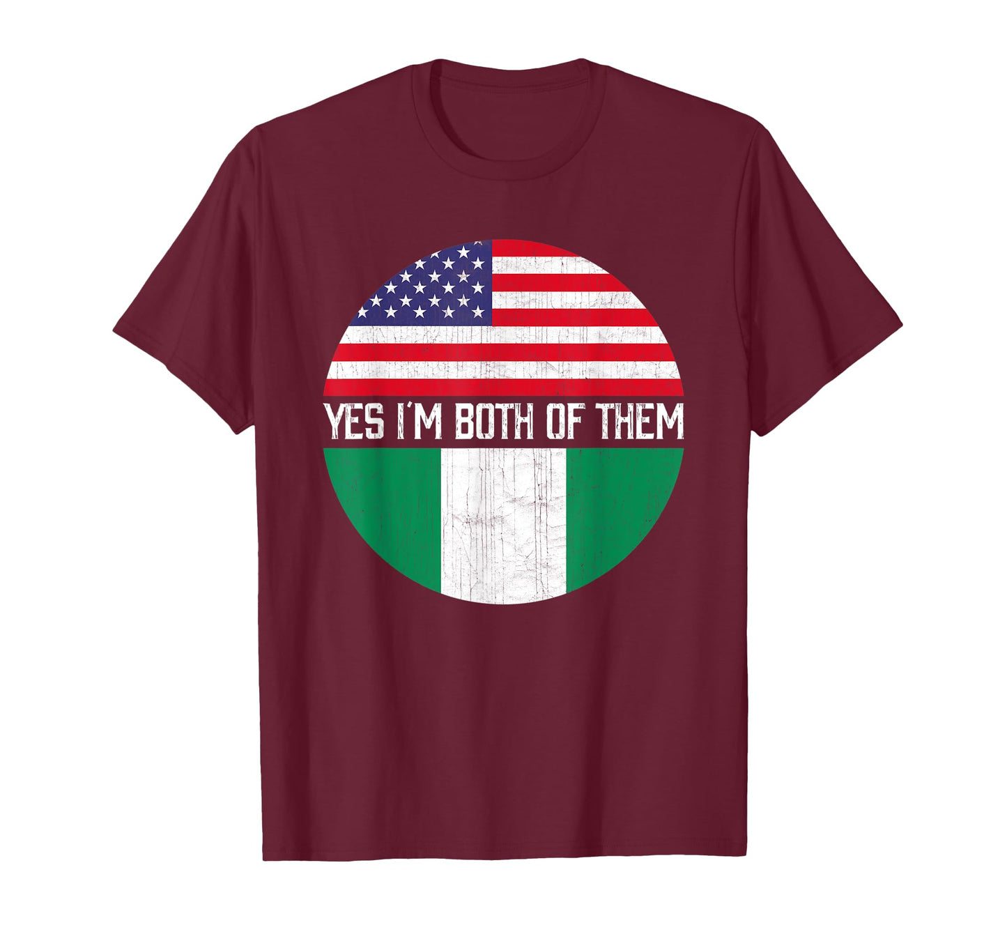 Half American Half Nigerian USA Flag Family Heritage Women Kids Men T-Shirt