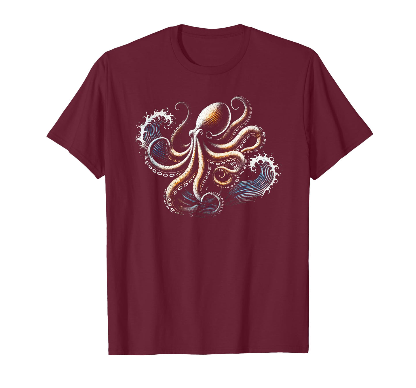 Giant Octopus Octopus Japanese Waves Octopus T-Shirt