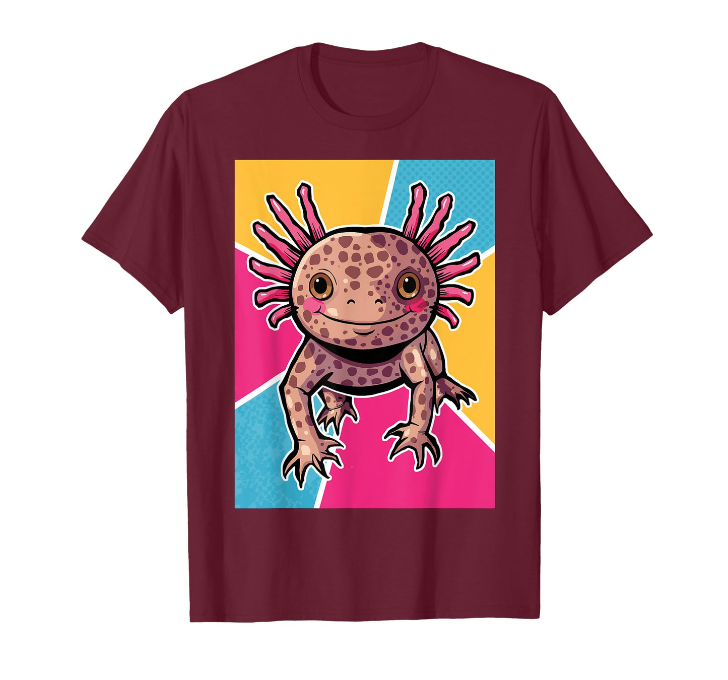 Cute Axolotl Water Ozean Animal Blue Ozean Gills T-Shirt