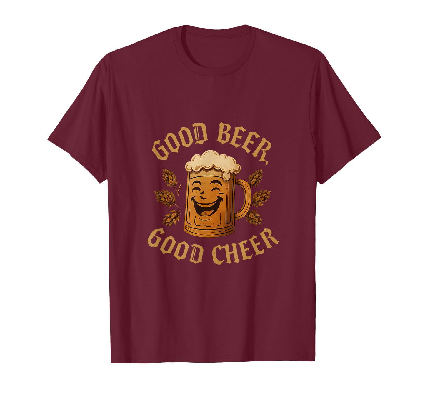 Good Beer Good Cheer Gothic Beer Mug Party Design T-Shirt