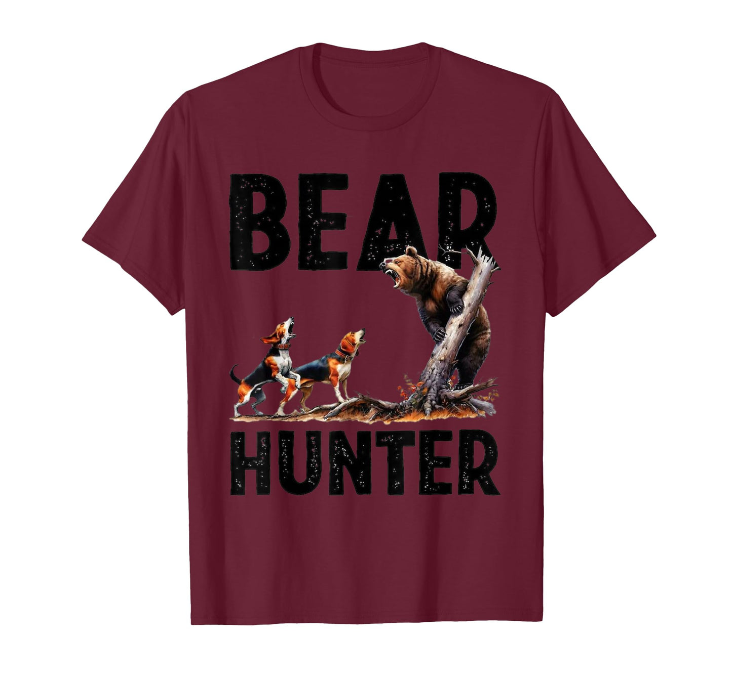 Hunting Bear Retro Dog Bear Hound Dog Hunting T-Shirt