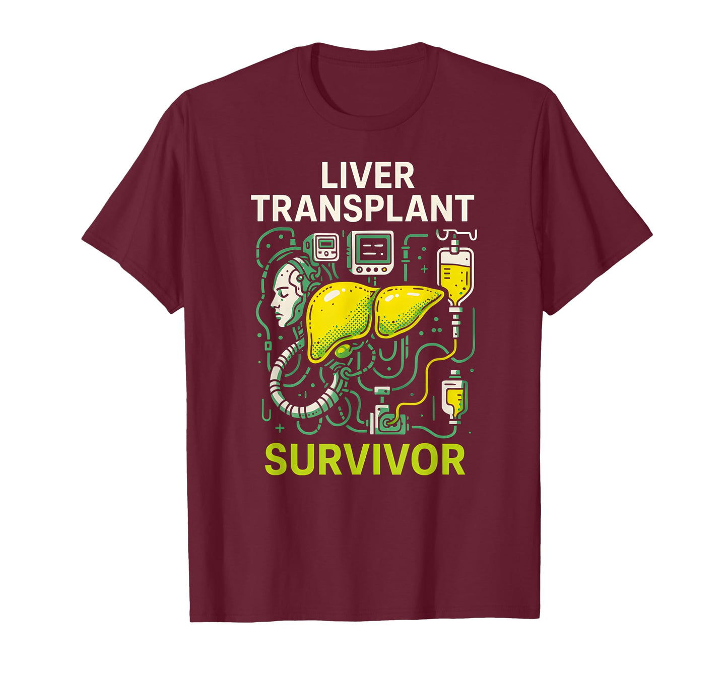 Recovery Warrior Liver Transplant Survivor Cool Mens Patient T-Shirt