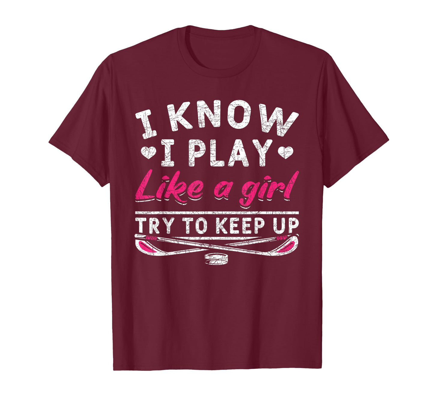 Hockey Player Women Girls Kids Gift Funny Ice Hockey T-Shirt