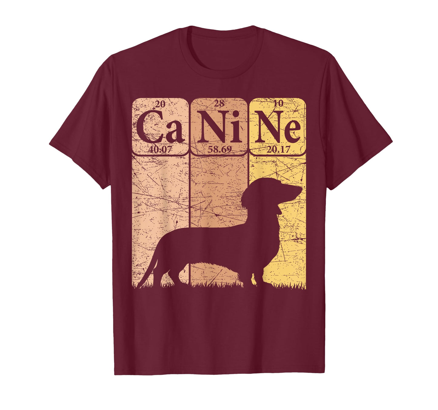 Dachshund Dog Periodic Table Elements Dog Lover Canine T-Shirt