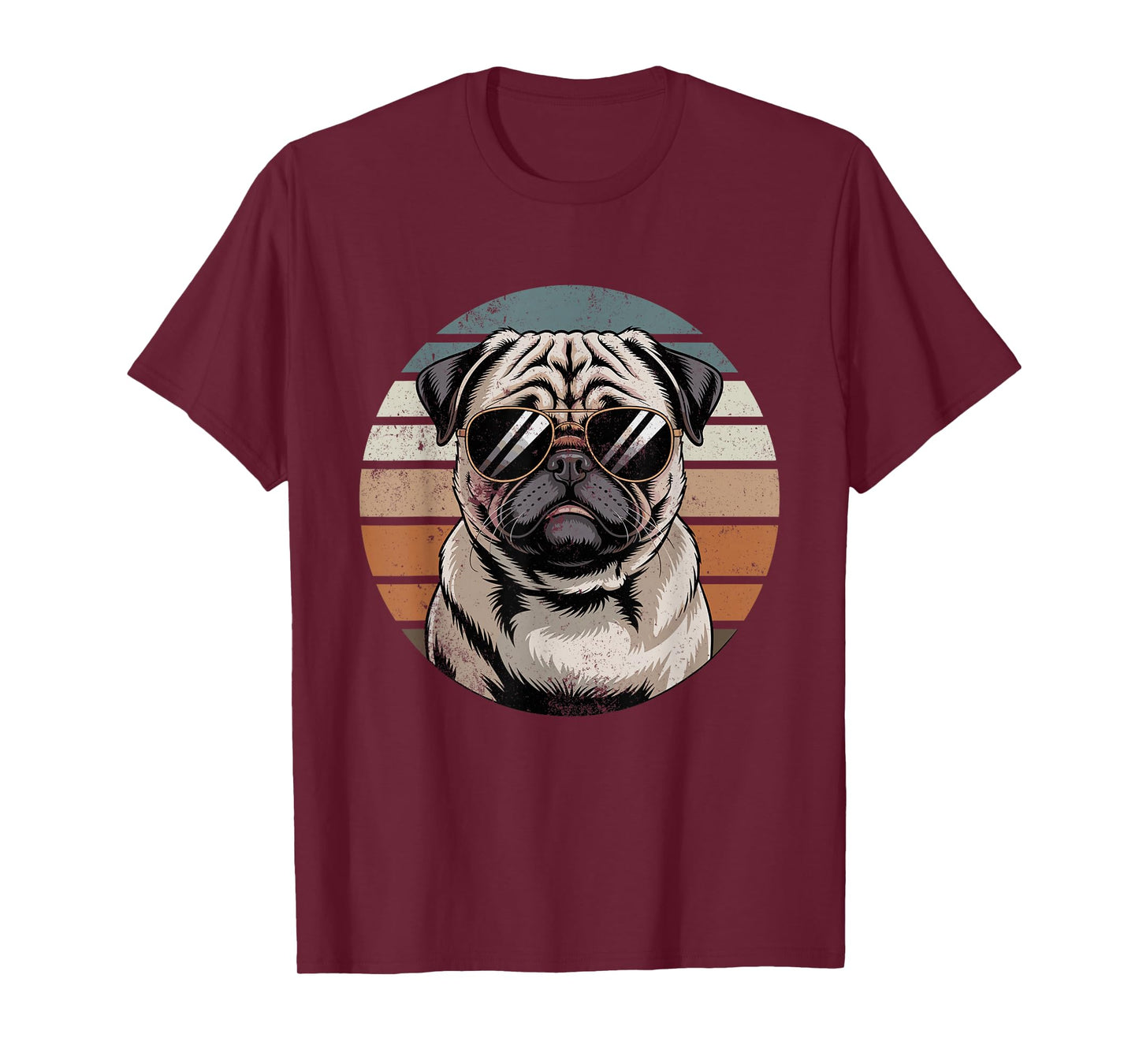 Cool Proud Pug Men Women Vintage Dog Owners T-Shirt