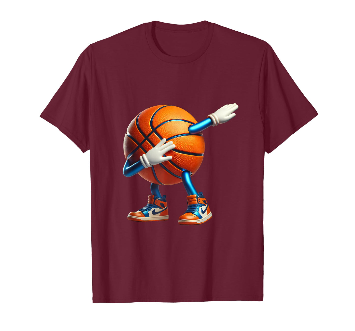 Dabbing Basketball Ball Funny Boys Men Women Sports Player T-Shirt