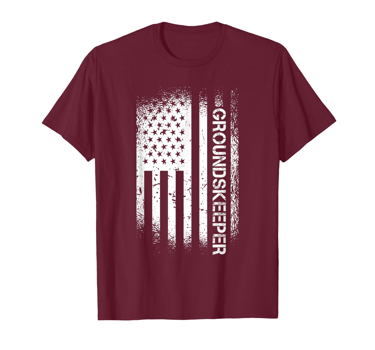 Patriotic Groundskeeper With American Flag T-Shirt