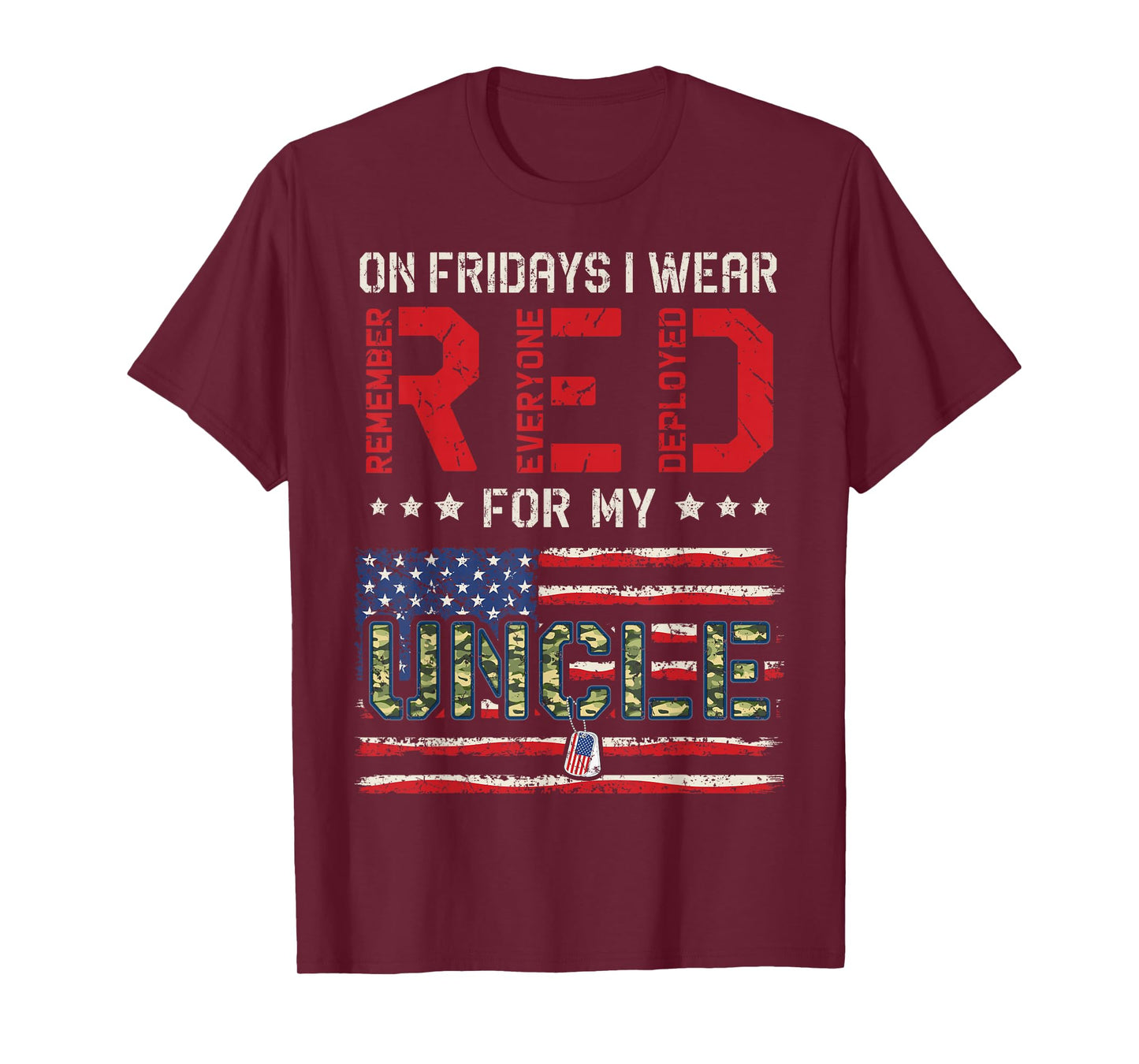 Red Friday for My Uncle Remember Everyone Deployed Boy Girl T-Shirt