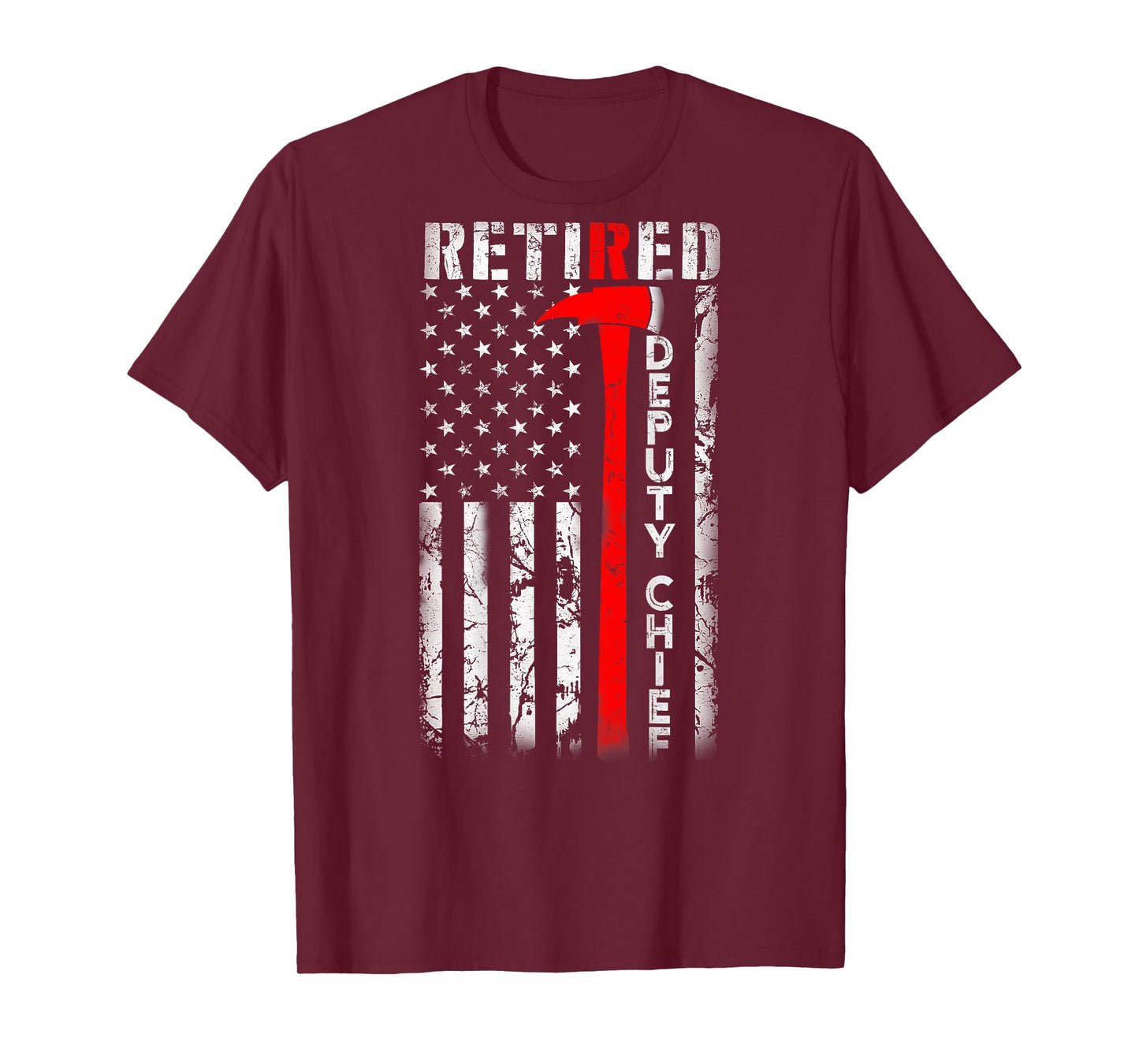 Retired Deputy Fire Chief American flag Retirement gifts T-Shirt