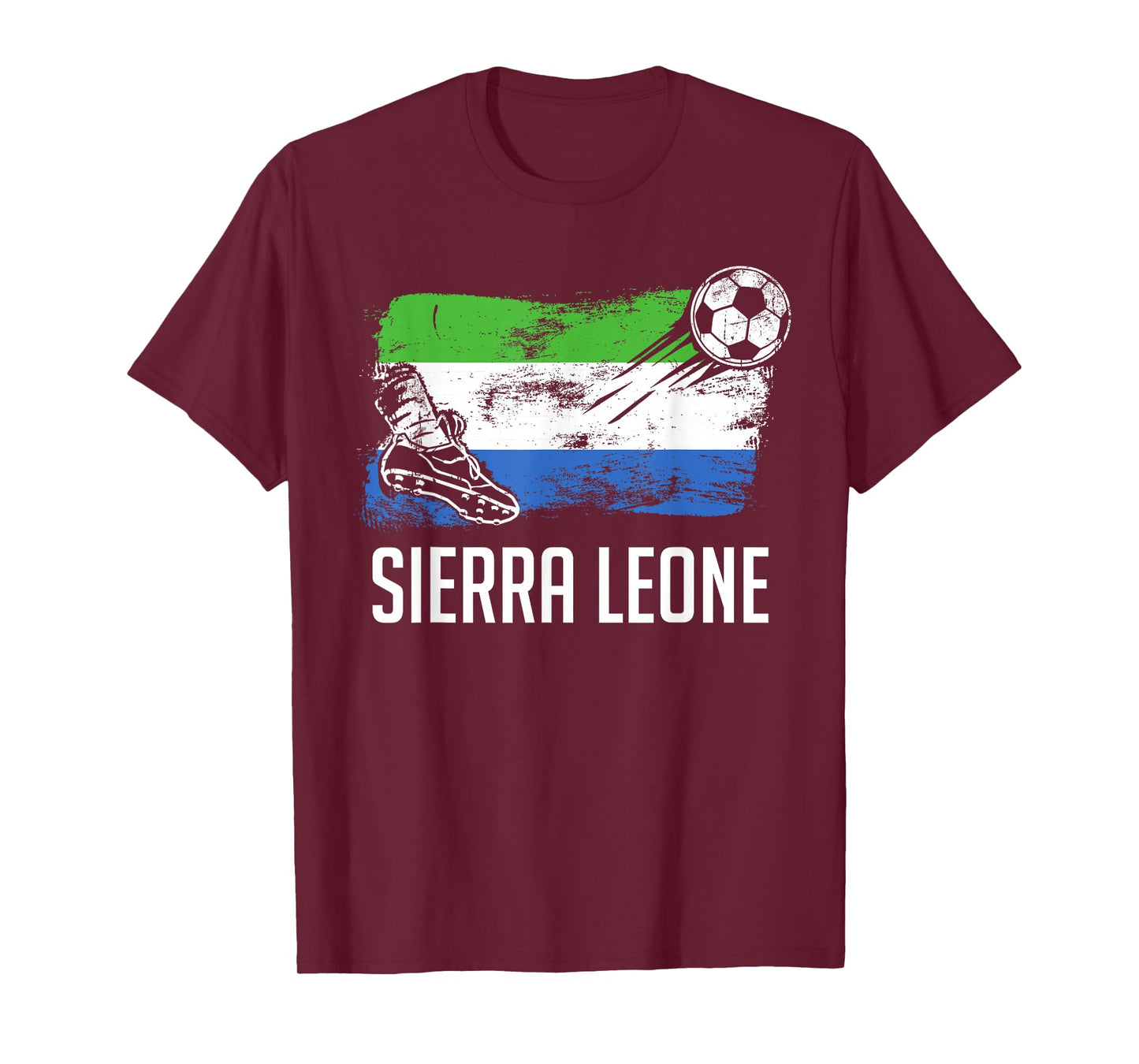 Sierra Leone Flag Jersey Sierra Leonian Soccer Team T-Shirt