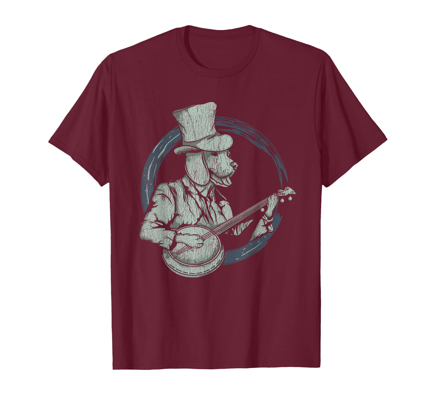 Vintage Bluegrass banjo tshirt - southern line dance dog t T-Shirt