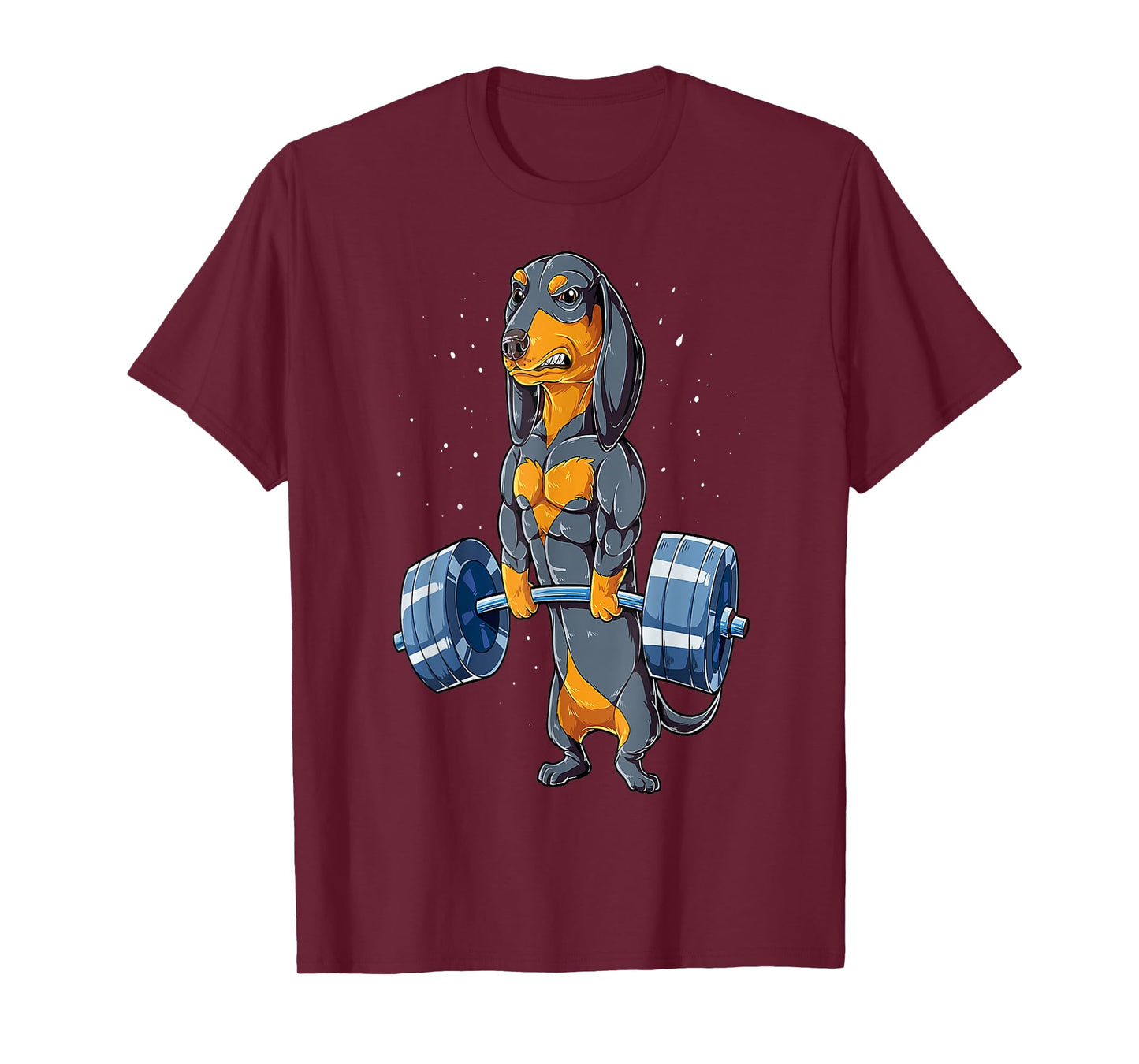 Dachshund Weightlifting Funny Bodybuilder Weight Lifter T-Shirt