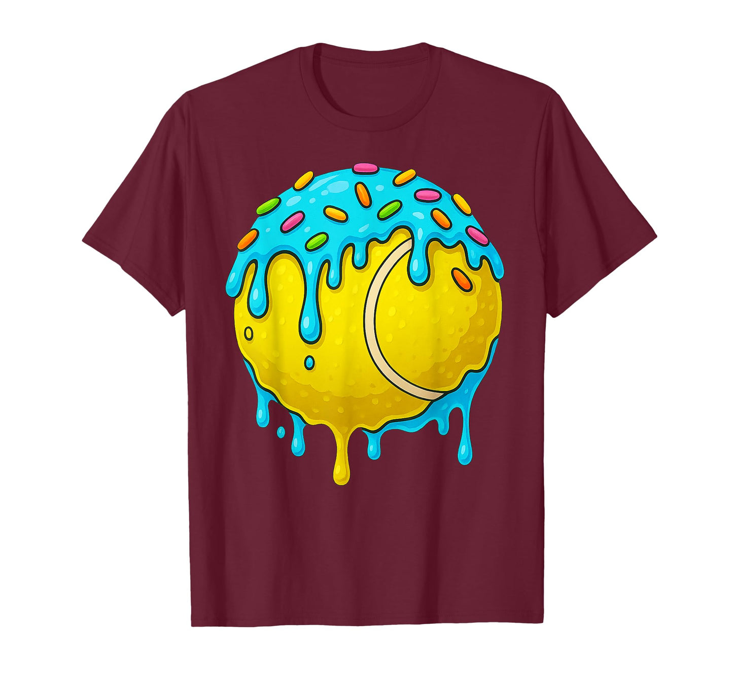 Tennis Ball Drip Team for Boys and Girls Ice Cream Cool T-Shirt