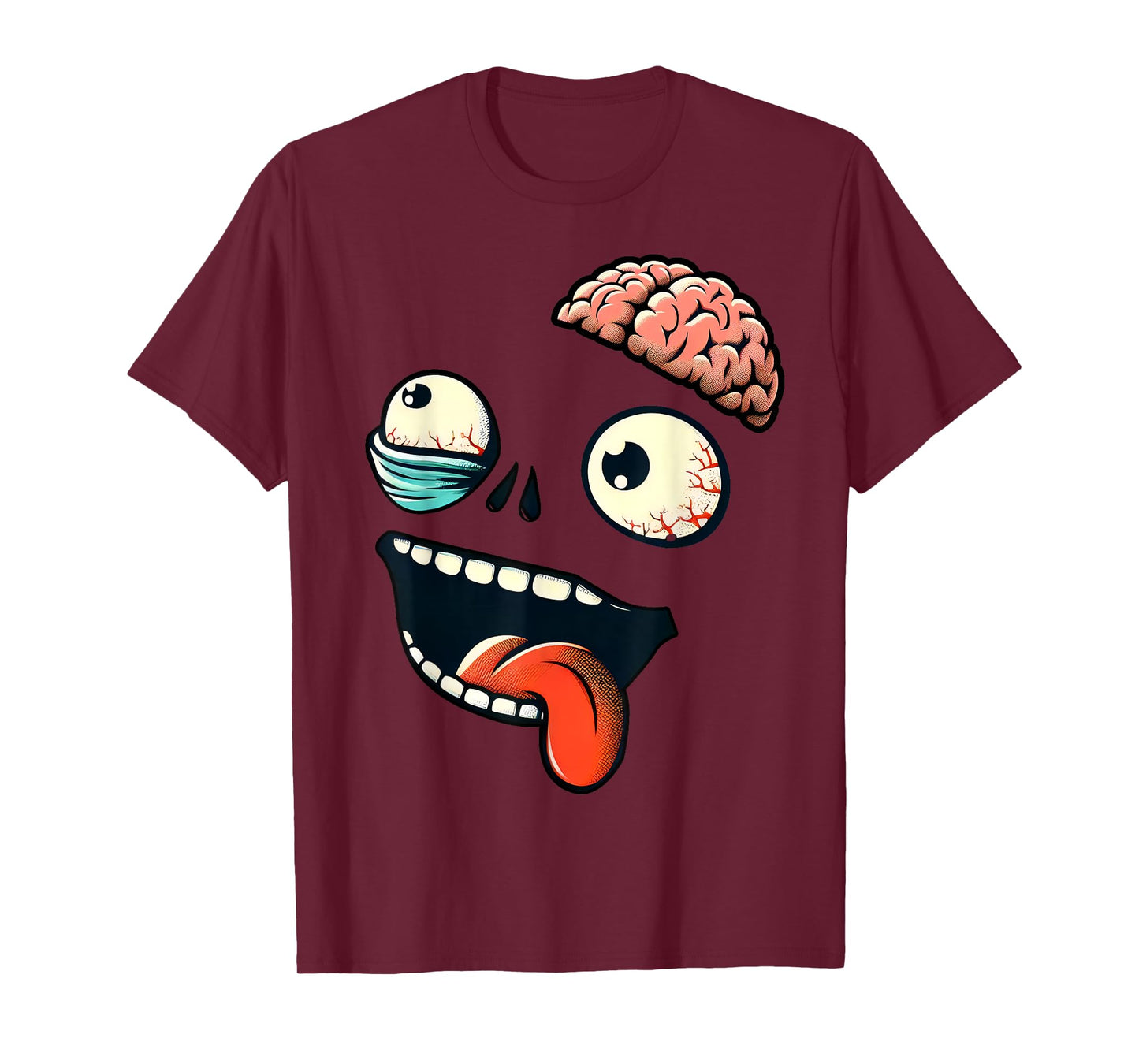 Monster Face Halloween Matching Costume Zombie Boy Girl Kid T-Shirt