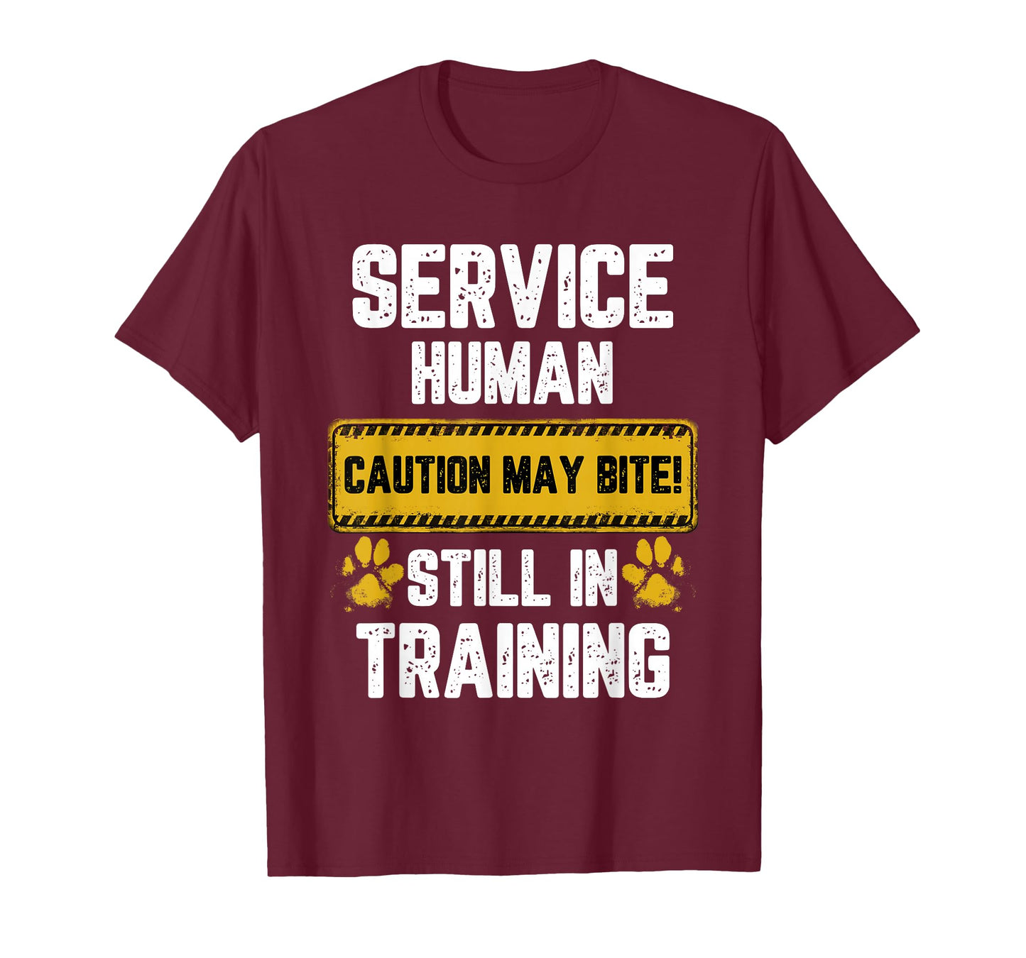 Warning Sign Service-Human Caution May Bite Dog Training T-Shirt