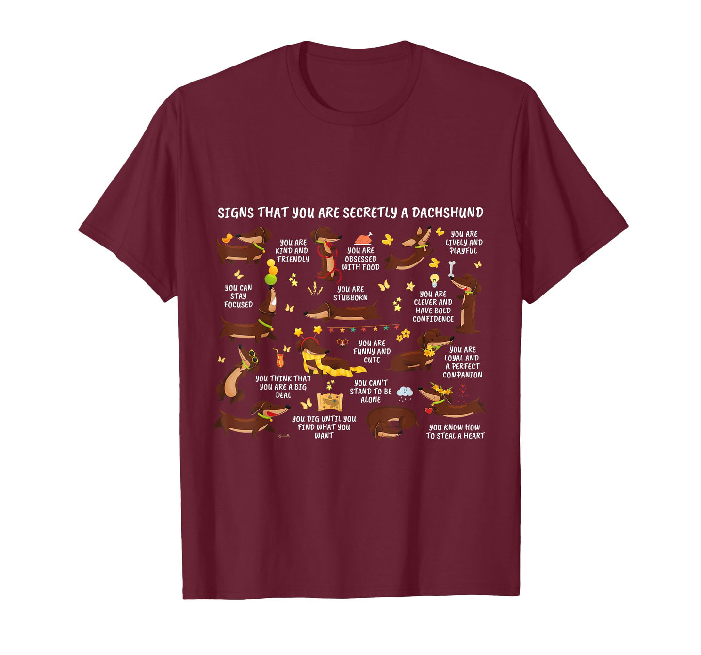 Secretly Dachshund Crazy Dog Lady Sausage Dog Lover Funny T-Shirt
