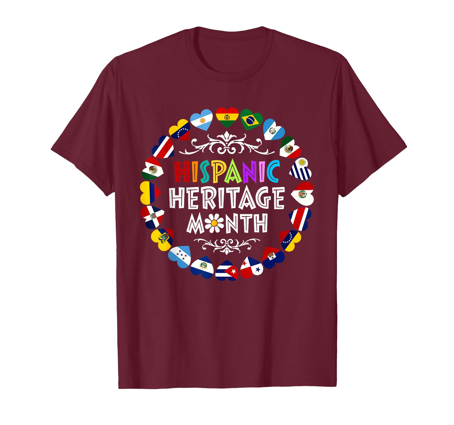 Hispanic Heritage Month All Latin Countries Boys Girls Kids T-Shirt