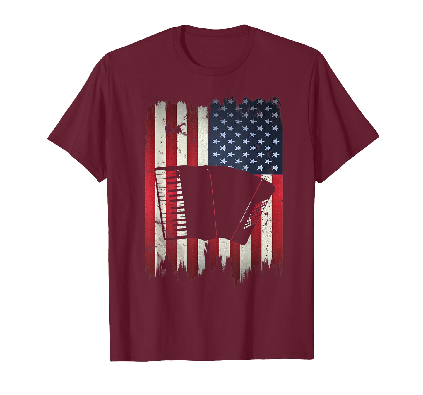 Accordion American Flag 4th of July Accordionist Patriotic T-Shirt for Women Kids Men