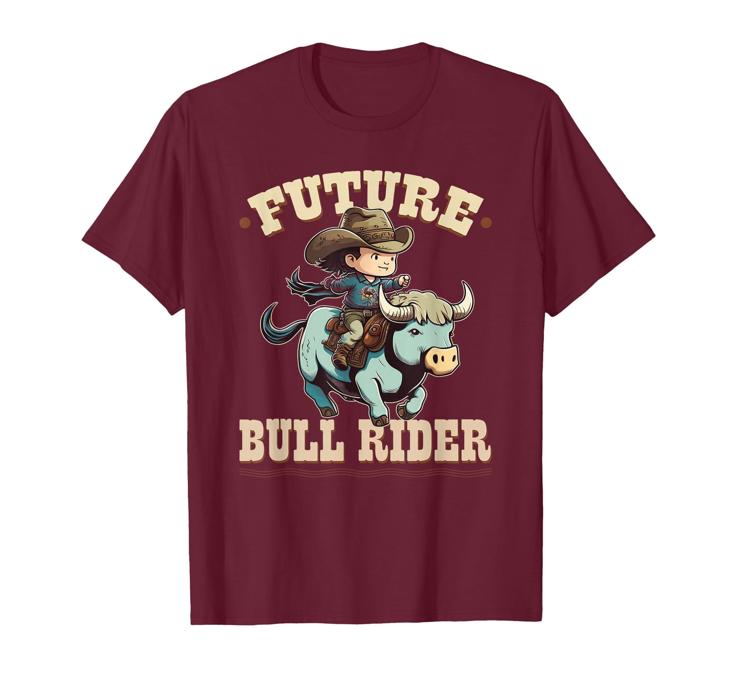 Future Bull Rider, Bull Riding Cowboy Rodeo Boy Kids T-Shirt