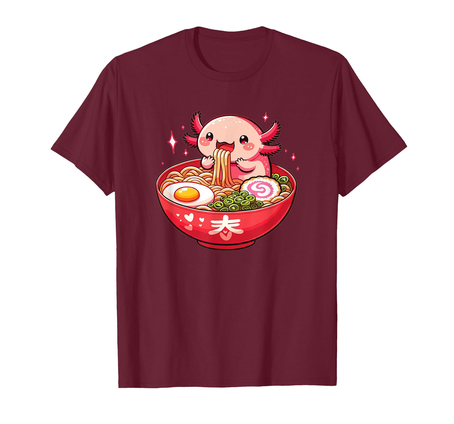 Sweet Axolotl Eats Ramen Noodles Axolotls Ramen T-Shirt