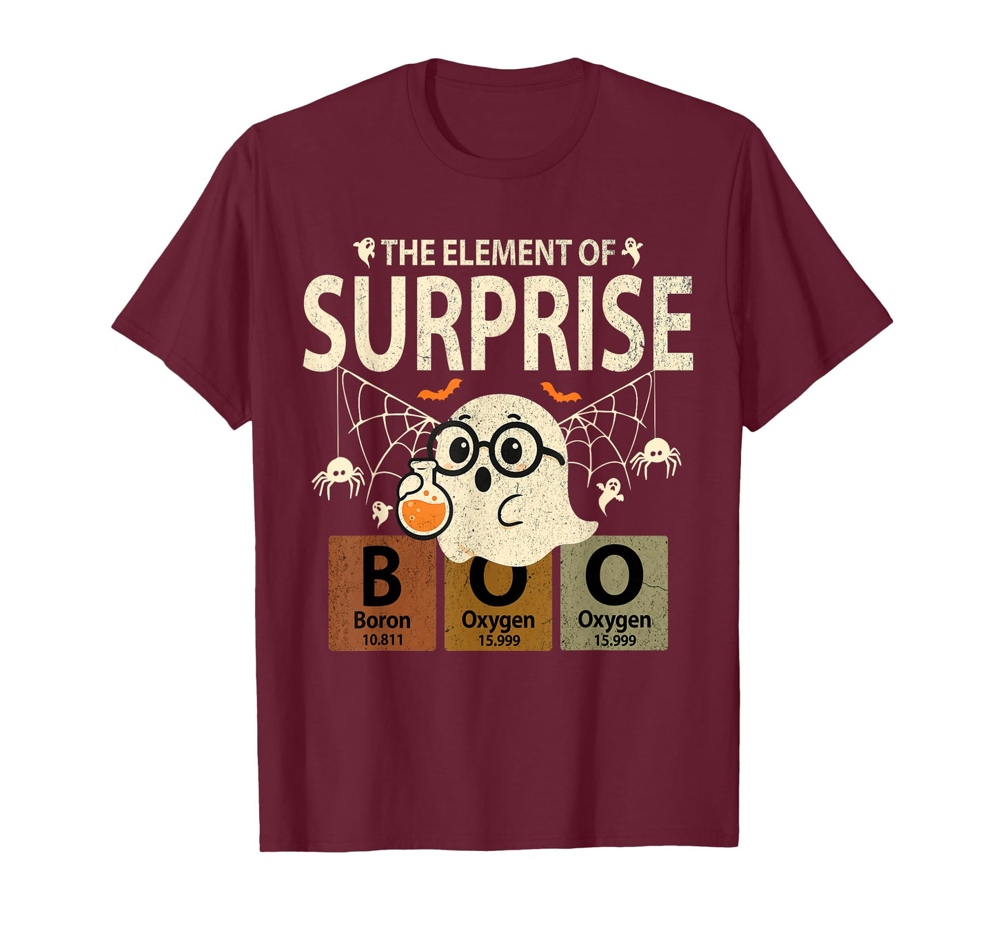 Chemistry Boo The Element Of Surprise Cute Chemist Halloween T-Shirt