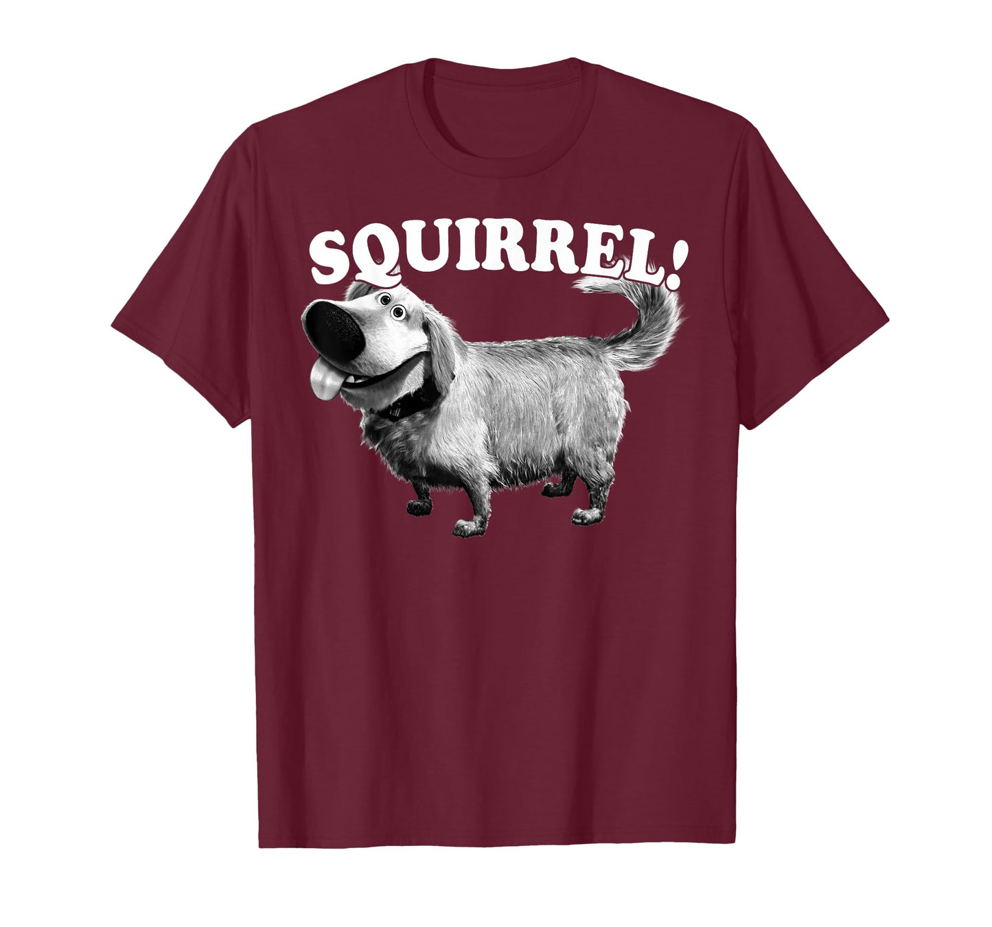 Disney Pixar Up Dug Vintage Squirrel Faded Puppy Logo T-Shirt