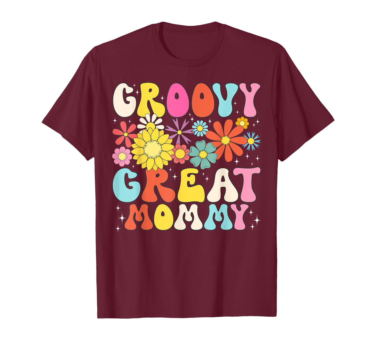 Groovy Great Mommy Retro Matching Family Baby Shower T-Shirt