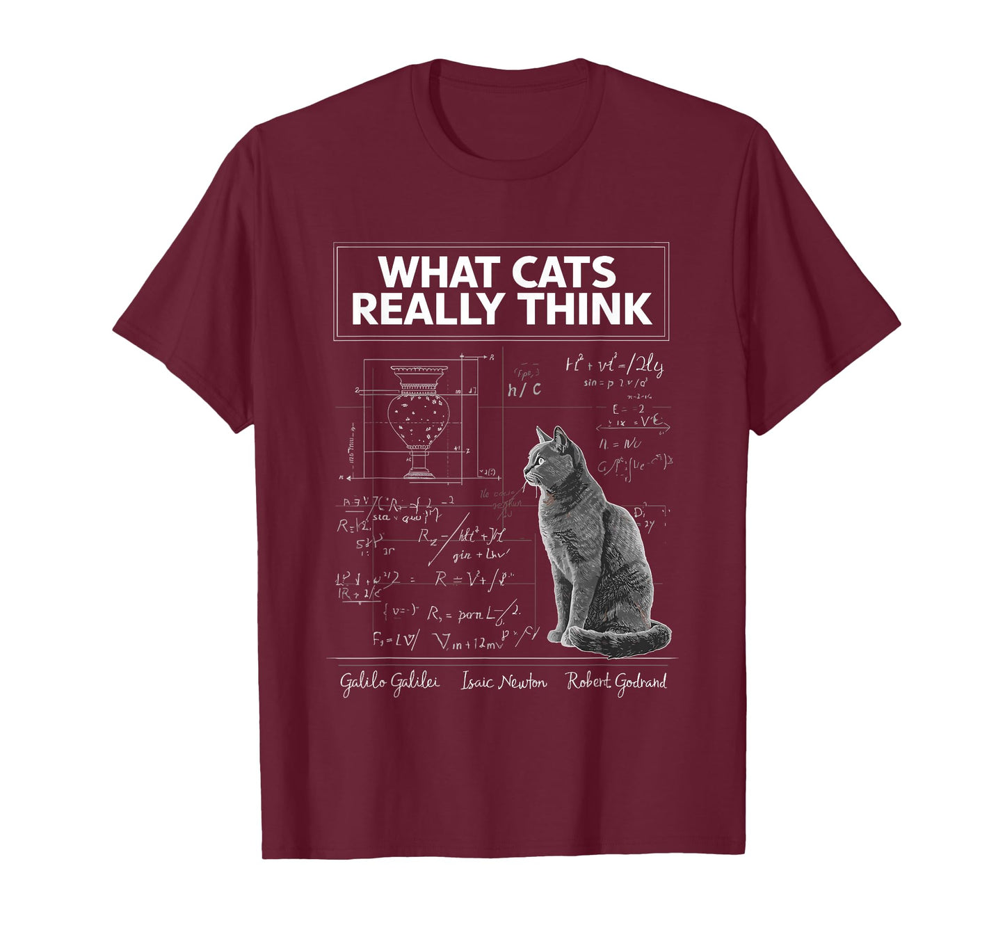 What Cats Really Think, Funny Physics Science for Cat Lovers T-Shirt
