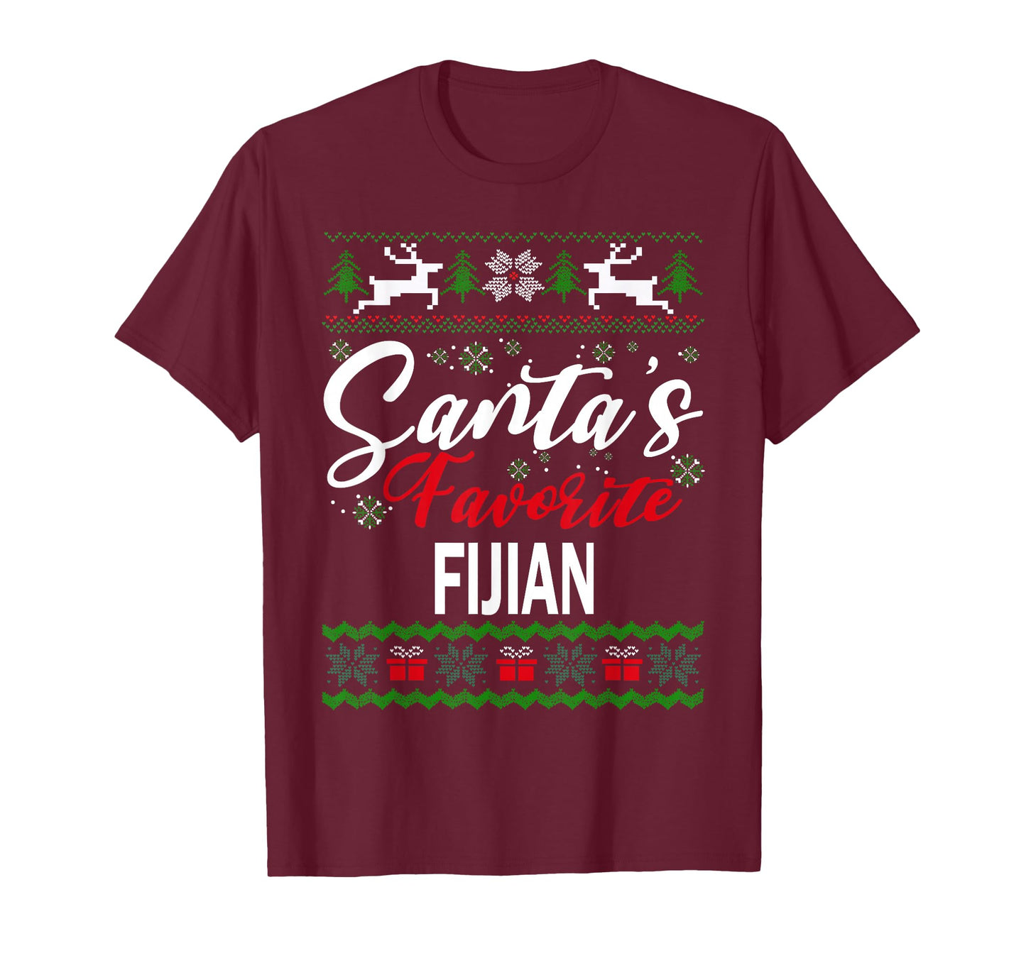 Santas Favorite Fijian Fiji Christmas Ugly Sweater T-Shirt