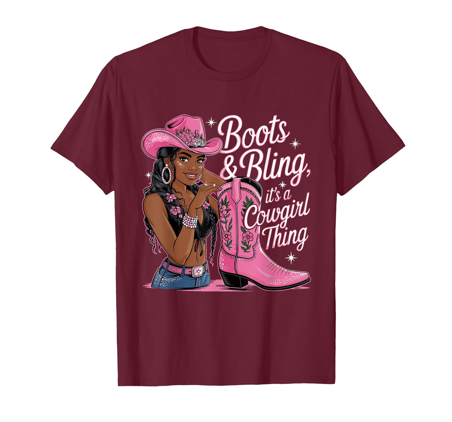 Boots and Bling it's Cowgirl Thing,Black History Month Pride T-Shirt