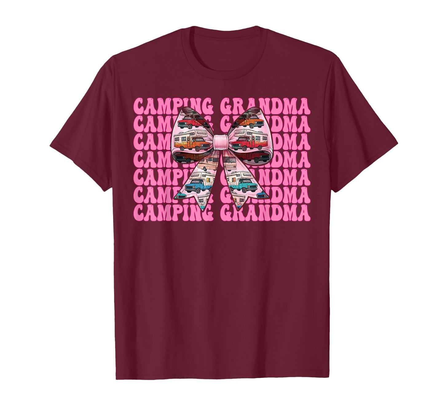 Camping Grandma RV Camping Camper Motorhome Nana Coquette T-Shirt
