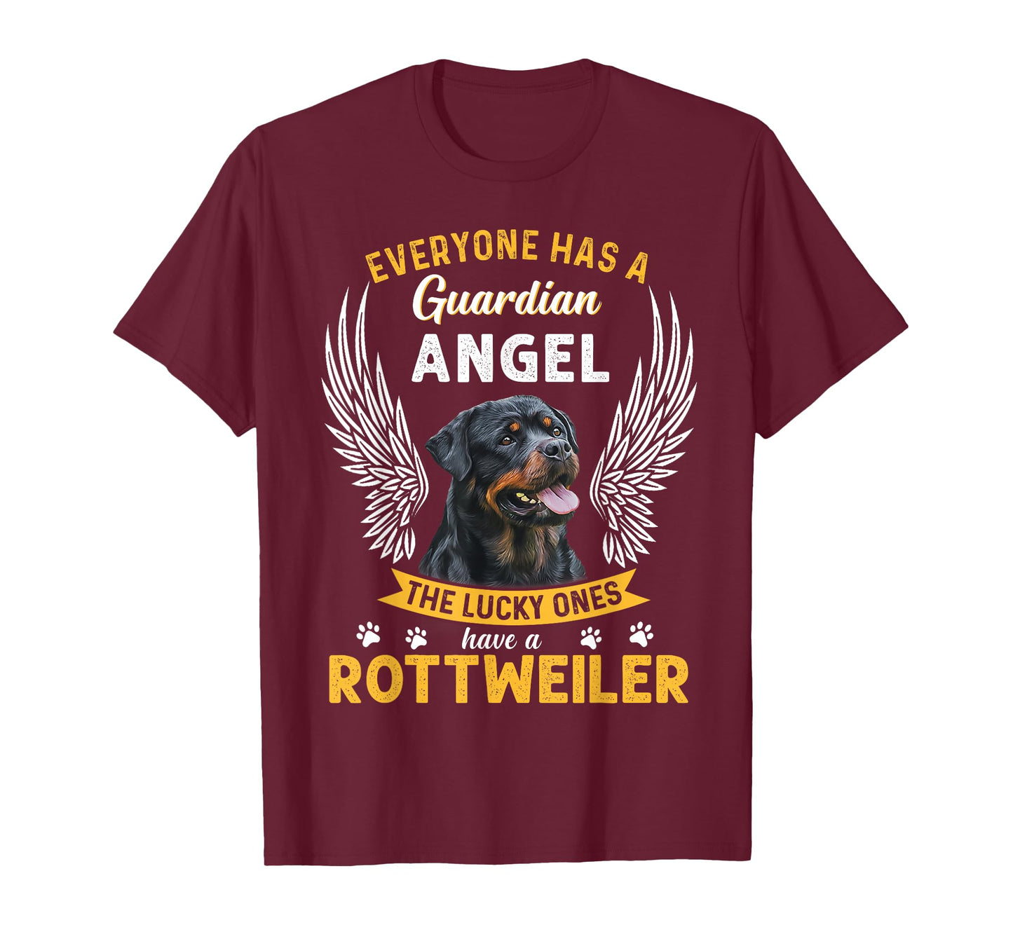 My Rottweiler is A Guardian Angel Tee Gift Who Loves Pets T-Shirt