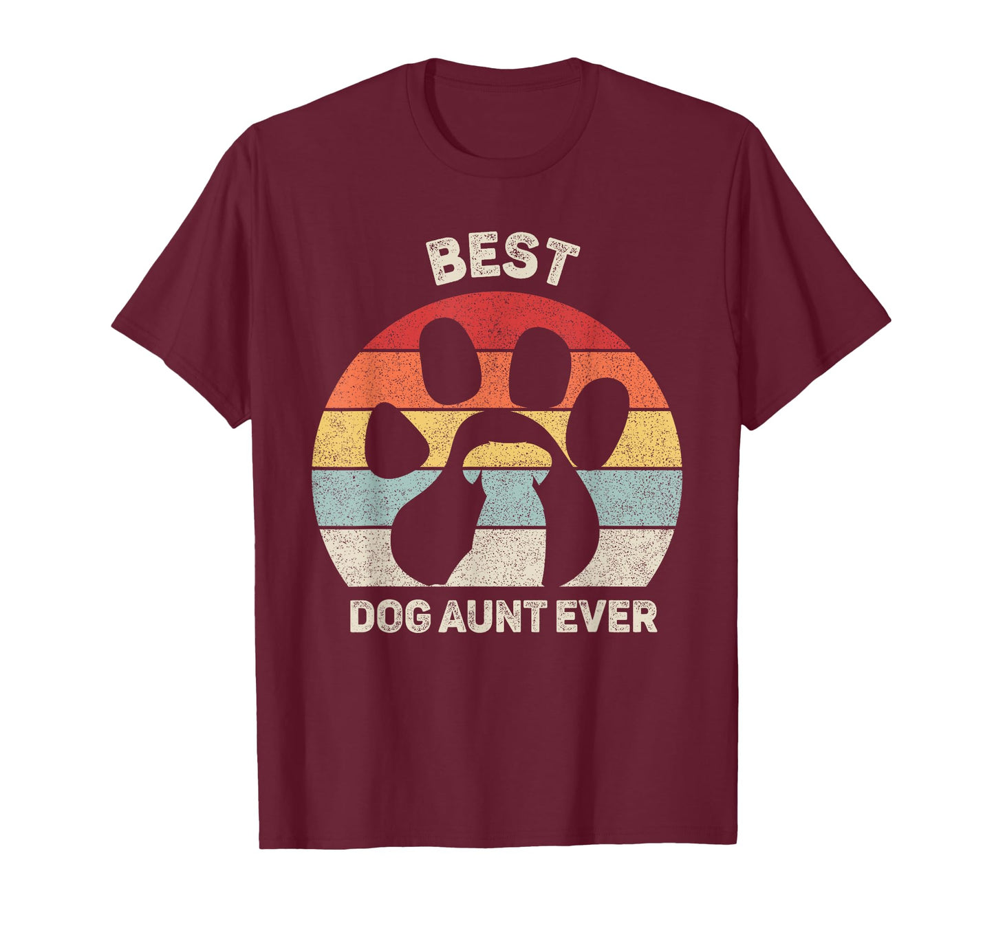 Vintage Retro Best Dog Aunt Ever Auntie Gifts T-Shirt