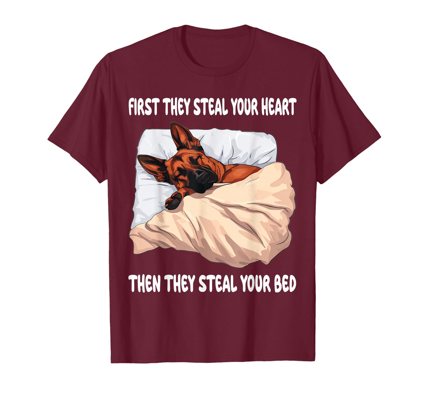 Belgian Malinois Sleeping Pajamas Nightgown T-Shirt