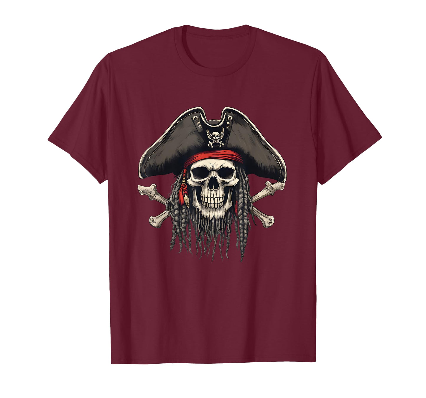 Cool Pirate Skull and Crossbones Jolly Roger Pirate T-Shirt