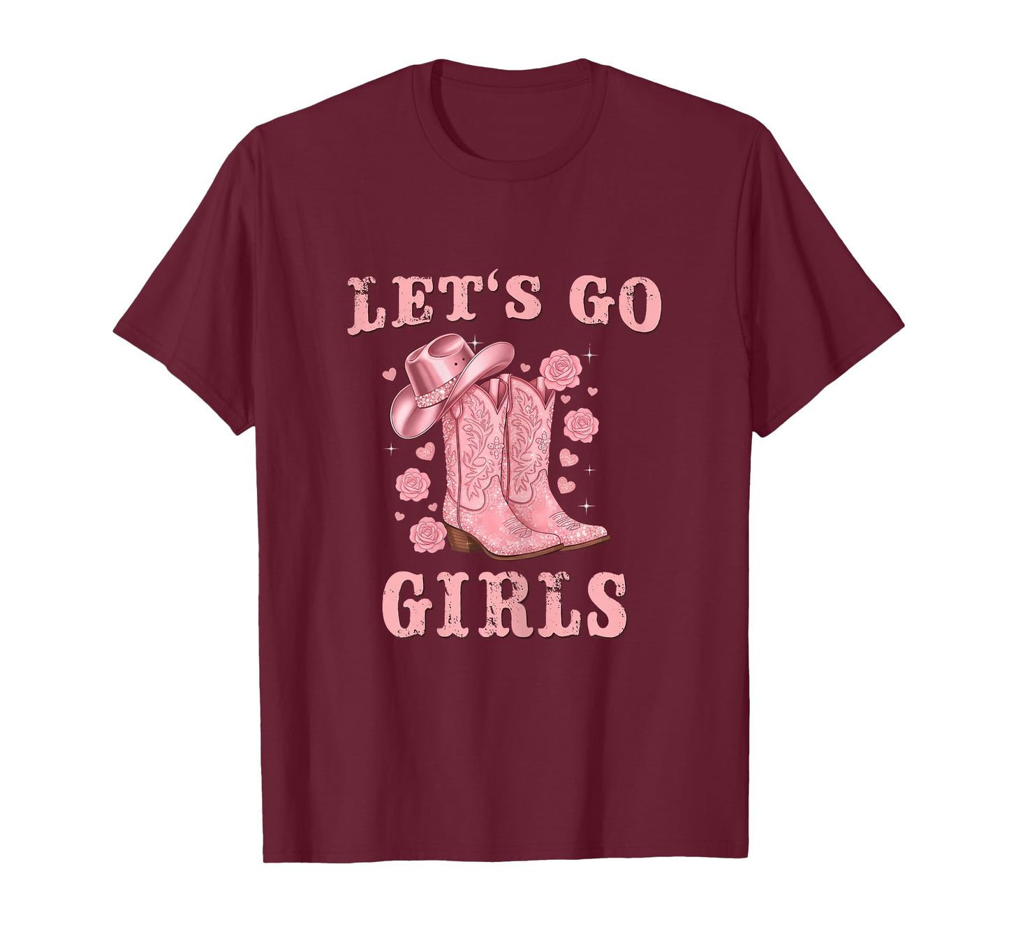Country Girls Rodeo Woman Pink Cowgirl Lets Go Girls T-Shirt