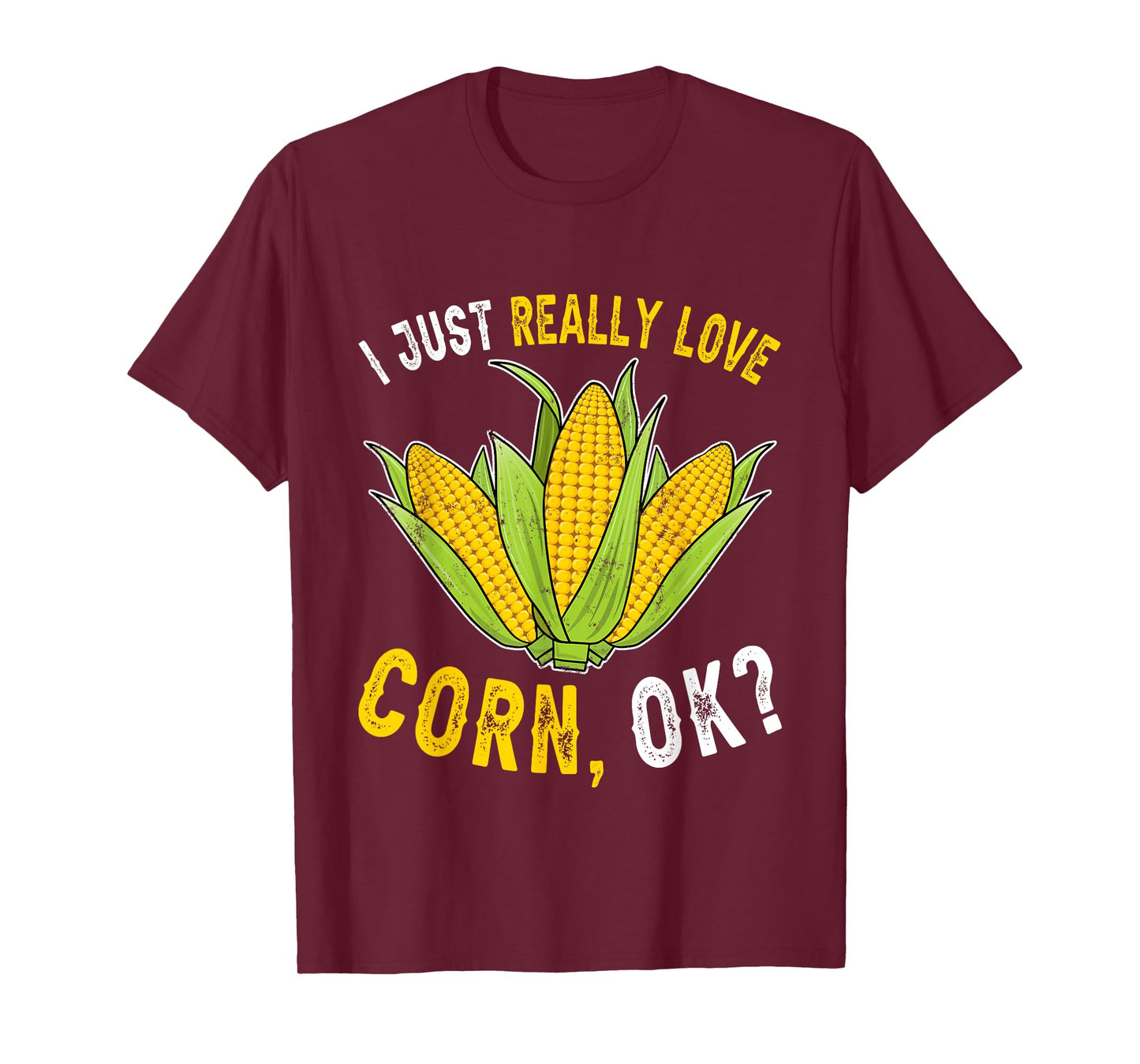 I Love Corn Cute Funny Corn On The Cob Corn Lover T-Shirt