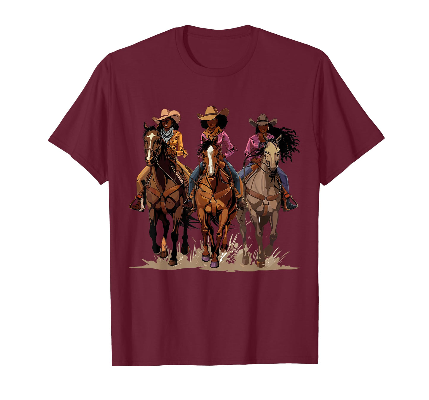 Black African American Cowgirl Western Country Texas Rodeo T-Shirt