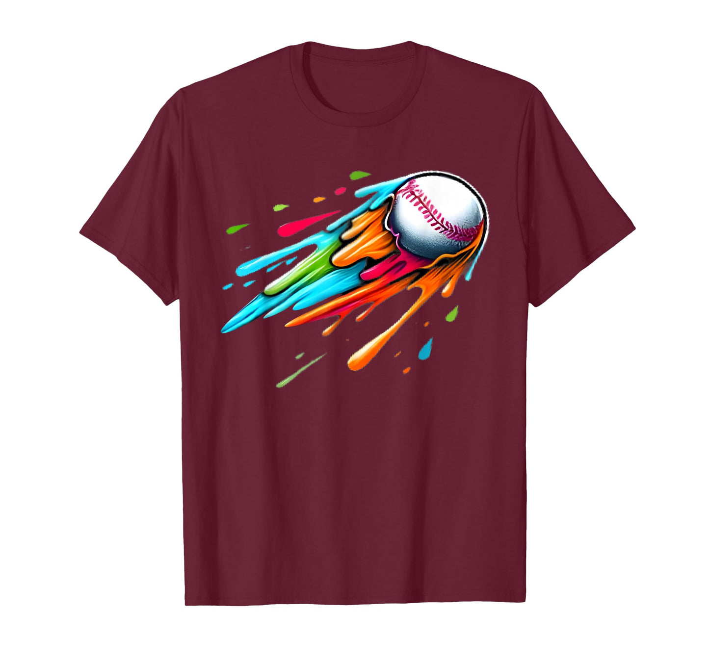 Baseball Home Plate Dripping Ice Cream Drip Player Boys T-Shirt