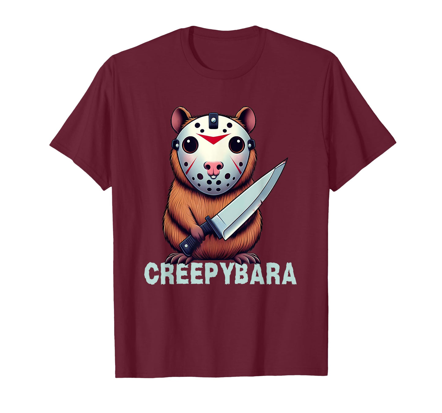 Creepybara Horror Capybara – Funny Halloween Scary Animal T-Shirt
